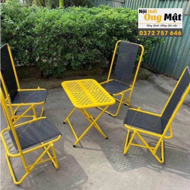 Thiết kế ghế gấp lưới lò xo thoáng mát, tiện dụng