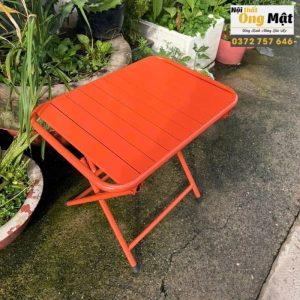 Bàn xếp lá sắt sơn tĩnh điện màu cam
