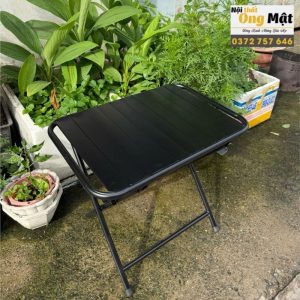 Bàn xếp lá sắt sơn tĩnh điện màu đen