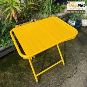 Bàn Nan Lá Sắt Xếp Gọn màu vàng