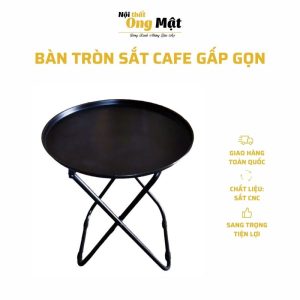 giới thiệu bàn tròn gấp gọn sắt sơn tĩnh điện