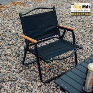 Ghế camping cafe gấp gọn màu đen sang trọng