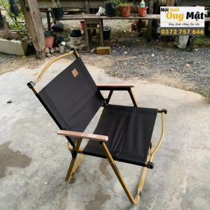 Ghế camping cafe gấp gọn màu đen