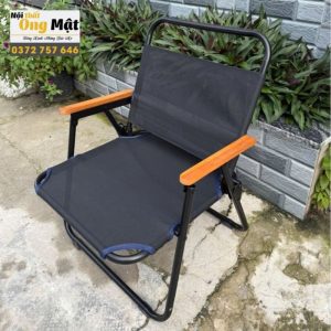 Ghế Camping Khung Tròn Màu Đen