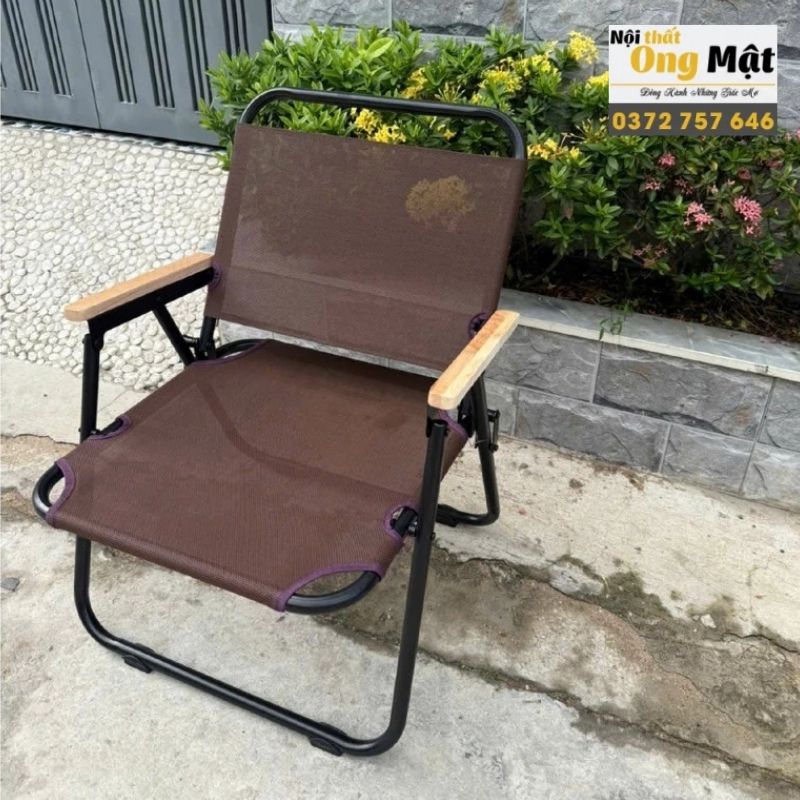 Ghế Camping Khung Tròn Màu Nâu