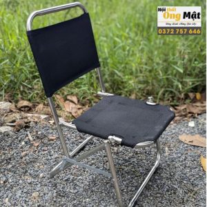 Ghế gấp inox vải dù tiện lợi cho gia đình
