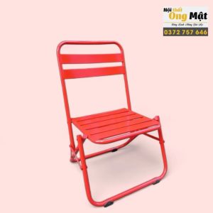 Ghế xếp lá sắt nhỏ gọn, dễ di chuyển