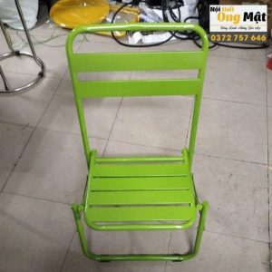 Ghế xếp lá sắt sơn tĩnh điện cao cấp dùng cho quán cafe