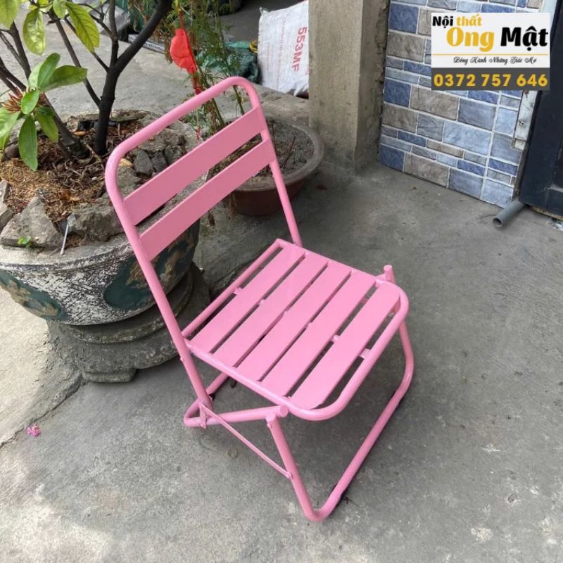 Ghế xếp lá sắt thoải mái, bền bỉ