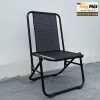Ghế xếp lưới lò xo lưng thấp màu đen