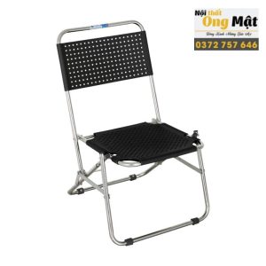 ghế xếp nhựa sườn inox màu đen