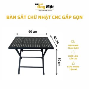 thông số chi tiết Bàn CNC xếp gọn khung sắt sơn tĩnh điện
