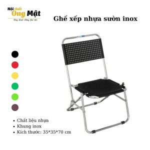 giới thiệu ghế xếp nhựa sườn inox