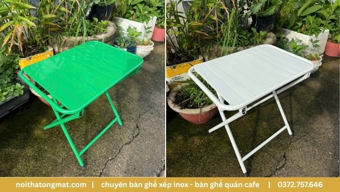 Bàn Cafe Sắt Xếp Gọn Cho Quán cafe 04