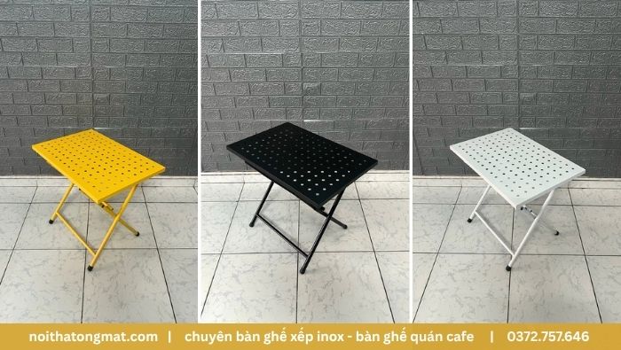 Bàn Cafe Sắt Xếp Gọn Cho Quán cafe 05