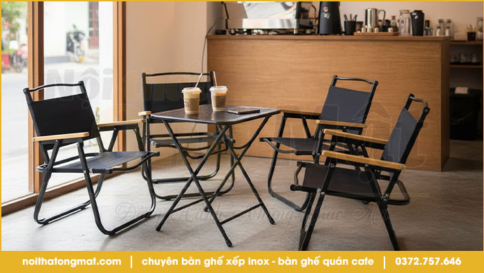 Các mẫu bàn ghế xếp cho quán cafe take away