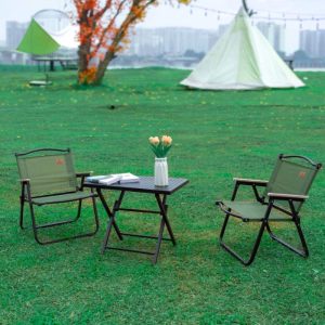 ghế xếp camping xanh rêu 04