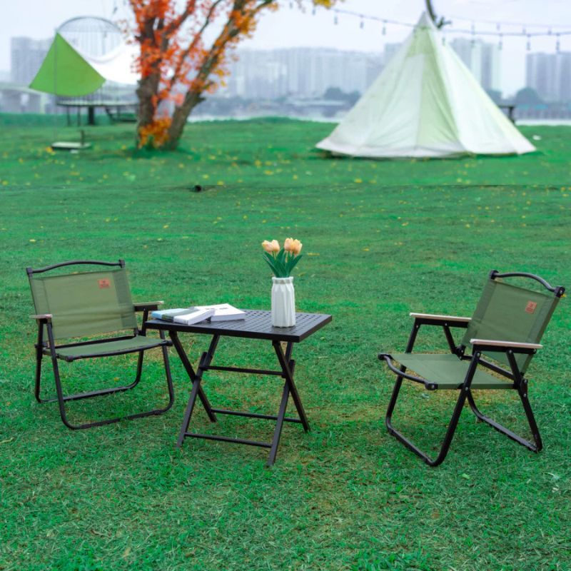 ghế xếp camping xanh rêu 04