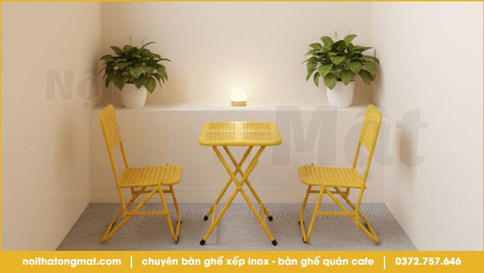 Bộ bàn ghế xếp gọn mini cho không gian nhỏ hẹp